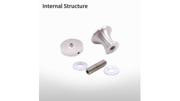 SVA-B0322C1 Brass Shower Door Knob Back to Back Round