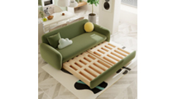 Maxky Corduroy Solid Wood Art Small Fresh Push-Pull Storable Sofa Bed Small Apartment Living Room Double Dual-Purpose Sofa Bed1