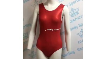 red metallic leotard