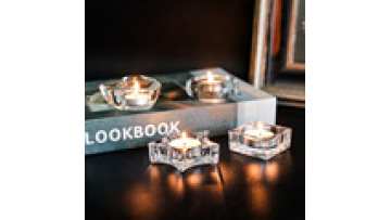 European Simple Style Small Glass Candle Candle Holder Romantic Dinner Small Candle Holder Wedding Bar Birthday Home Decoration1
