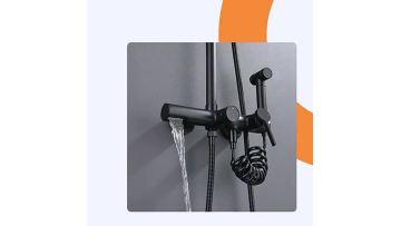 Black Head Shower Set - DL-14009BK