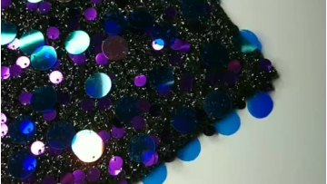2020 New Knitted Base Fabric Neon Embroidered Sequin Dress Fabric1