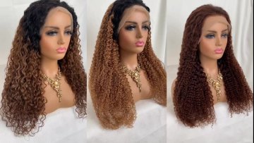Usexy transparent lace wigs pre-plucked bob lace frontal pixie curls wigs kinky curly brazilian ombre colored bob human hair Wig1