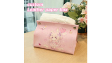 Cartoon Cute Tissue Box Customized Tissue Box Paper Drawn Paper Box Car Home Office Learning Leather Paper Drawn Paper Box1