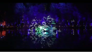 Water screen projection