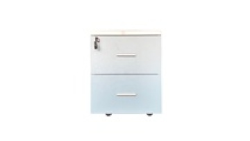 High Quantity Simple Panel White MDF Mobile Pedestal with 2 Drawers Lockable Modern Blue File Cabinet1