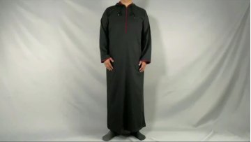 Middle east dubai 2 pieces set button solid color plain long sleeve thobe manufacturer of clothes for men islamic clothing jubba1