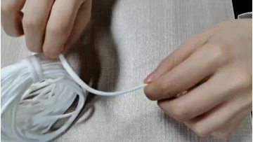 Custom Design Cotton Ropes Durable Earloop Elastic 3mm White Round Elastic Earloop1