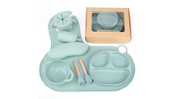 BPA Free Food Grade Silicone Divided Baby Silicone Plate Bowl With Suction1