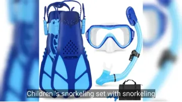 Children's Snorkeling Set with Snorkeling Mask, Snorkel, Fins, Mesh Bag and Earplugs1