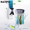 BAISPO Fashion Automatic Toothpaste Dispenser Toothbrush Holder Bathroom products Wall Mount Rack Bath set Toothpaste Squeezers