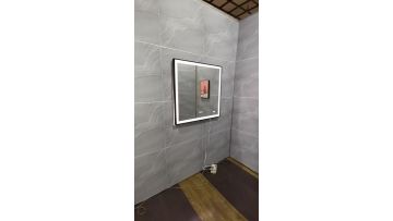 LED black frame mirror