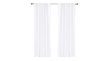 Pure Color White Blackout Curtain European Style The Finished Product Customization Free Sample Curtain1