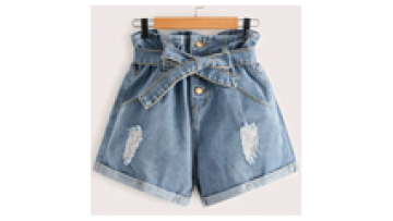 Wholesale Ripped Denim Short Jeans Vintage Wash Distressed Denim Women's Summer Shorts1