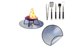 Heat Reflective Patio Round Under Grill Lawn Mat 36