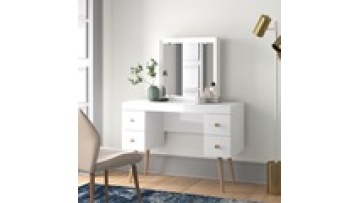 Bedroom Furniture Led Light  White Color Hot sale  Optional Storage Dresser Makeup Vanity Dressing Table With LED1
