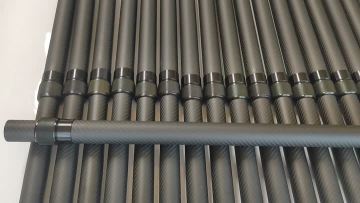 Adjustable telescopic carbon fiber pole aluminium 