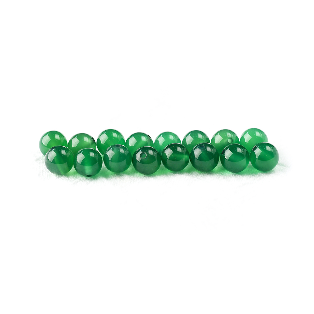 Green Agate Round beads for necklace Green Agate Round beads for necklace