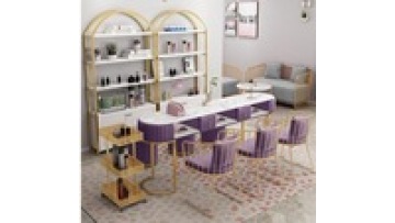 wholesale Free sample New models Modern style  wireless charge tempering glass furniture Beauty salon Manicure Nail table1