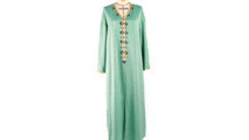New Factory Wholesale Custom Muslim Shiny Beadings Embroidery V-Neck Long Dress Abayas for Women1