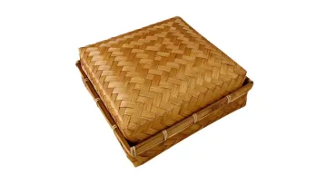 Festive Bamboo Gift Box/Handwoven Bamboo Lid Basket1