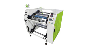 FMSR-500 Stretch film slitter rewinder video