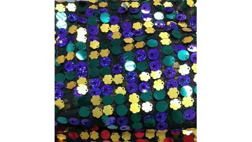 2024 new black mesh unique Multicolor sequin somall dress fabric wedding of dress1