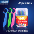 FAWNMUM 48/barrel Disposable children Dental Floss Stick Interdental Brush Toothpick floss pick oral teeth Tooth cleaning line