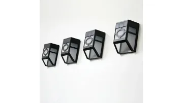 Elegant Modern Black Dual LED Solar Outdoor Wall Light1