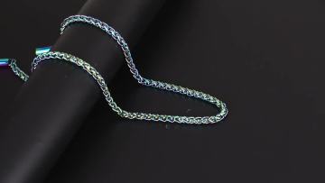 Custom 6mm hip hop jewelry 18k gold plated stainless steel necklace rope chain keel chain1