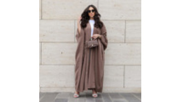 Luxury Modest Abaya Girl Women Muslim Dress  Kaftan Open Abaya1