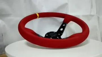 Universal 14 Inch 350mm Suede Car Racing Steering Wheels Deep Corn Drifting Steering Wheel1