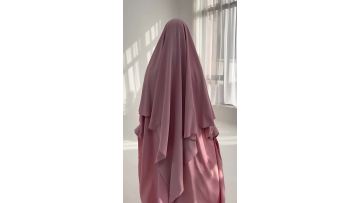 Elegant Nida Abaya with Batwing Prayer Dress Matching Headscarf (1)
