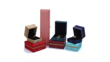 Hanhong factory wholesale custom ring necklace bracelet wedding jewelry packaging leather jewelry box1