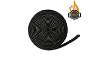 High Temp BBQ smoker Gasket Self Stick 15 ft High Heat 1/2 x 1/8 Black Smoker Gasket Seals tape1