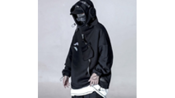 Custom  Casual Functional Pullover Harajuku Hiphop Streetwear Cyberpunk Techwear Hoodie Zipper1
