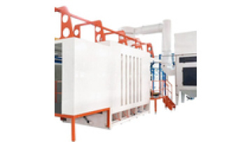 Powdercoating machine equipment Aluminium products Automatic plastic powder coating painting booth system1