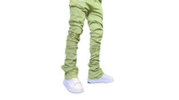 Printed Custom Distressed Ripped Skinny Stack Stacked Pants Denim Men Jeans Flare1