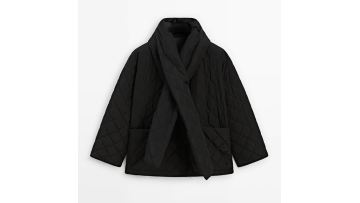 Women's scarf details lightweight jacket