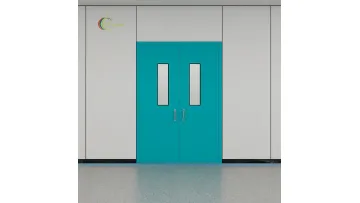 Durable Galvanized Steel High-Quality Hermetic Clean Room Manual Steel Door with Sound Insulation and Dustproof Features with CE Certification1