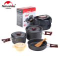 Naturehike Outdoor Tableware Camping Hiking Cookware Set 4 in 1 Picnic For 2-3 Person NH15T203-G