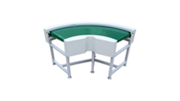 China supplier food grade belt conveyor 90-degree curve belt conveyor1