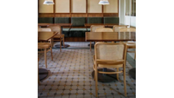 Cheap wholesale commercial furniture cafe I shape leather and wood sectional sofa bench  for booth  restaurants1