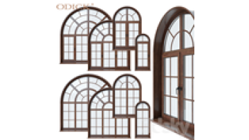 Villas Arch Window Louver Odick Australian Arch Swing Graphic Design Stainless Steel Anti-theft Aluminum Alloy Horizontal Modern1