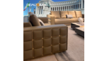 EMPIRE Light Luxury Style High Quality Cowhide Villa Apartment Sofa Set Modern Design Home Living Room Bedroom Furniture Sofa1