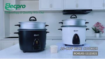 10 cups drum rice cooker with aluminium steamer