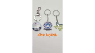 silver metal keychain