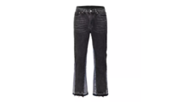 Custom Top Quality Flare Black Bell Bottom Slim Fit Raw Denim Jeans for Men1