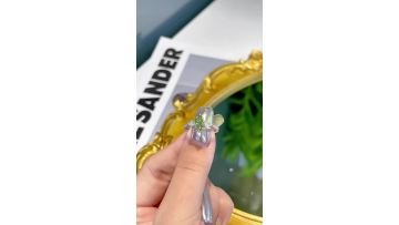 Marquise Green Lab Grown Diamond Three Stone Pavé Ring