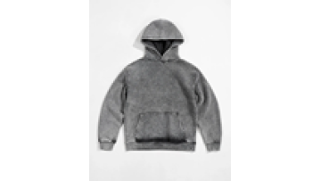 Custom Acid Washed Men's Oversize Hoodie in Black1